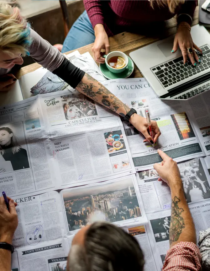 Diverse team of professionals